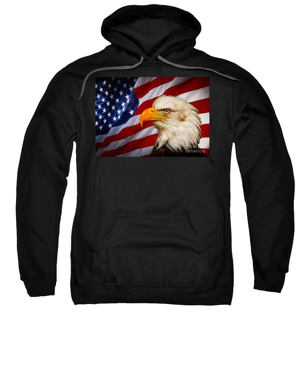 American Flag Sweatshirt featuring the photograph With Love To My American Friends by Bianca Nadeau