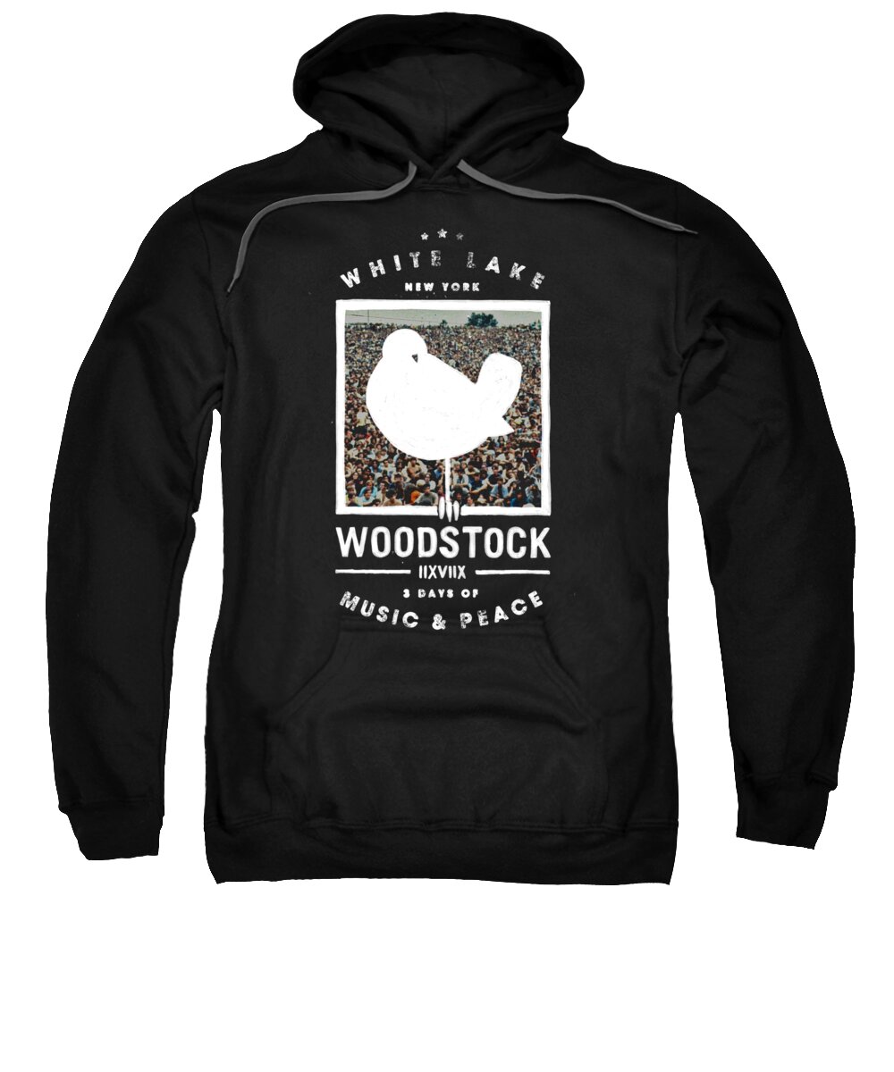  Sweatshirt featuring the digital art Woodstock - Birds Eye View by Brand A