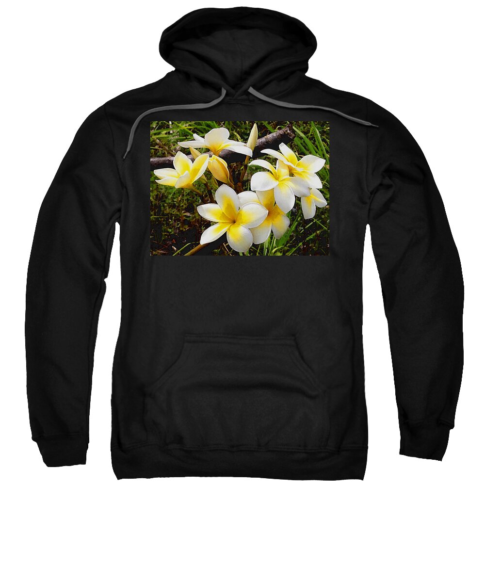 Digital Sweatshirt featuring the digital art Yellow Flowers 1 by David Hansen
