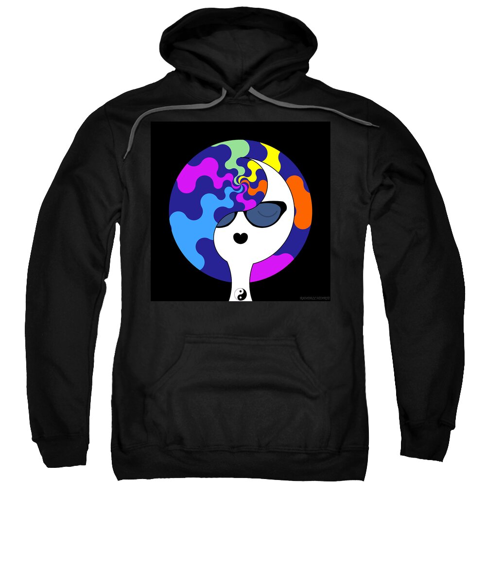 Colorful Sweatshirt featuring the digital art Yin Yang Crown 9 by Randall J Henrie