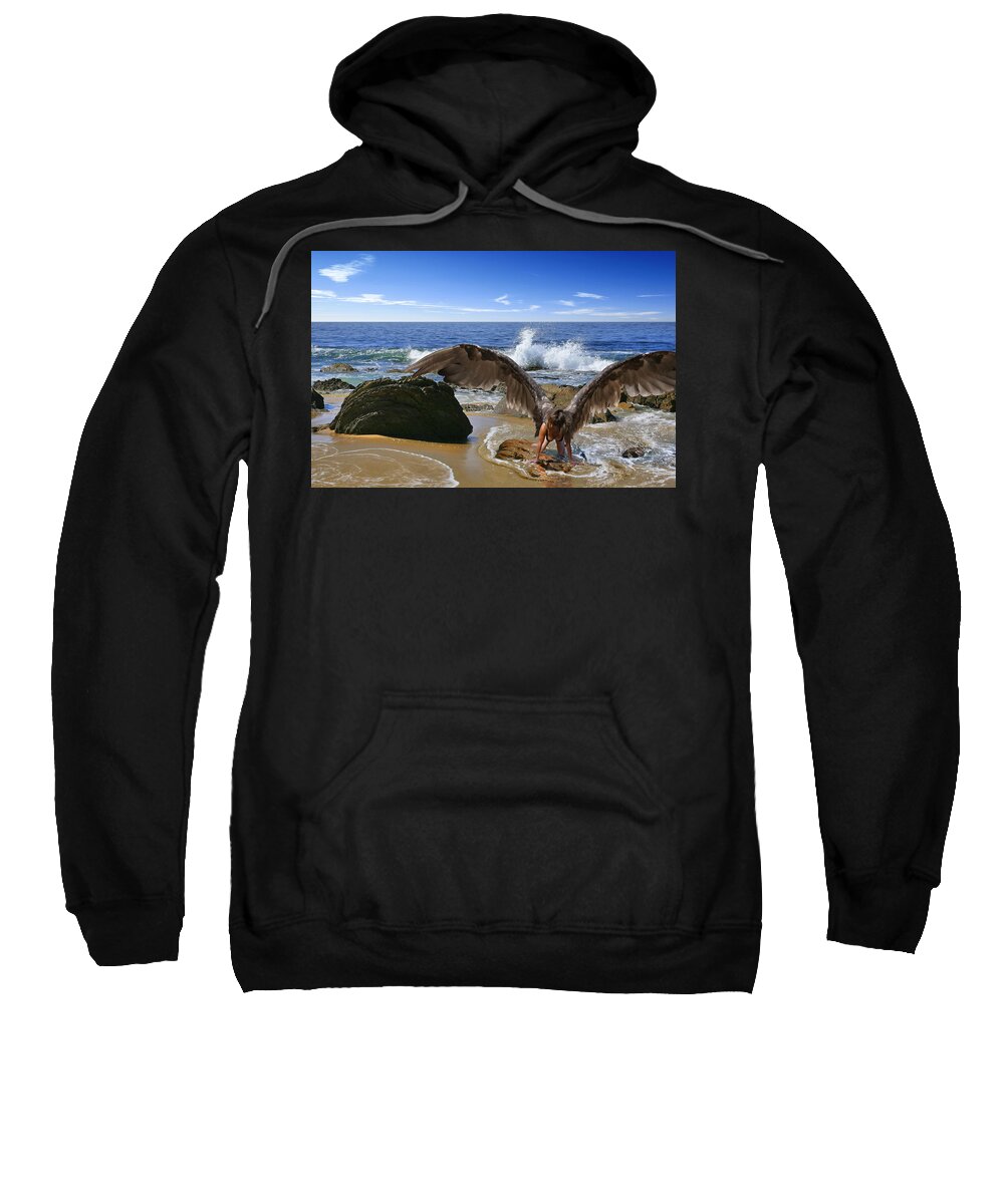 Angel Sweatshirt featuring the photograph You Cried Out And I Came by Acropolis De Versailles