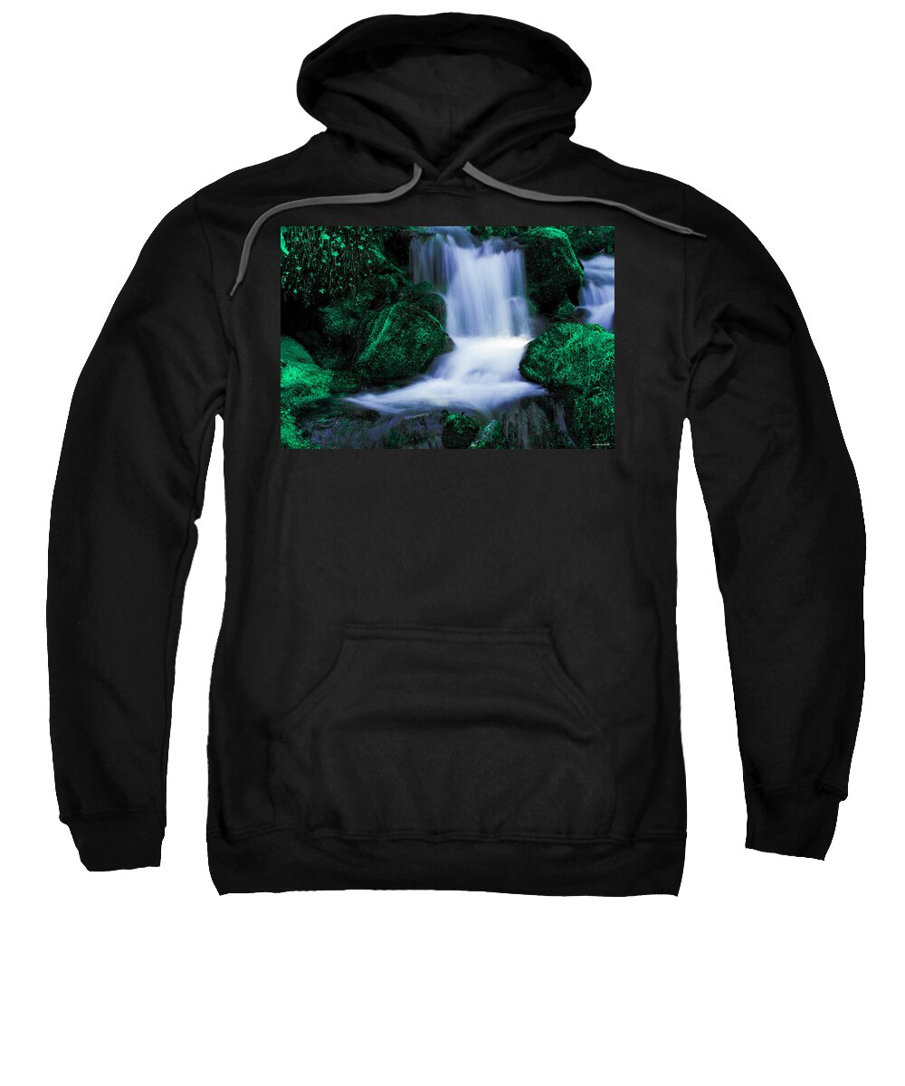 Waterfall Sweatshirt featuring the photograph Emerald Falls #1 by Joseph Noonan