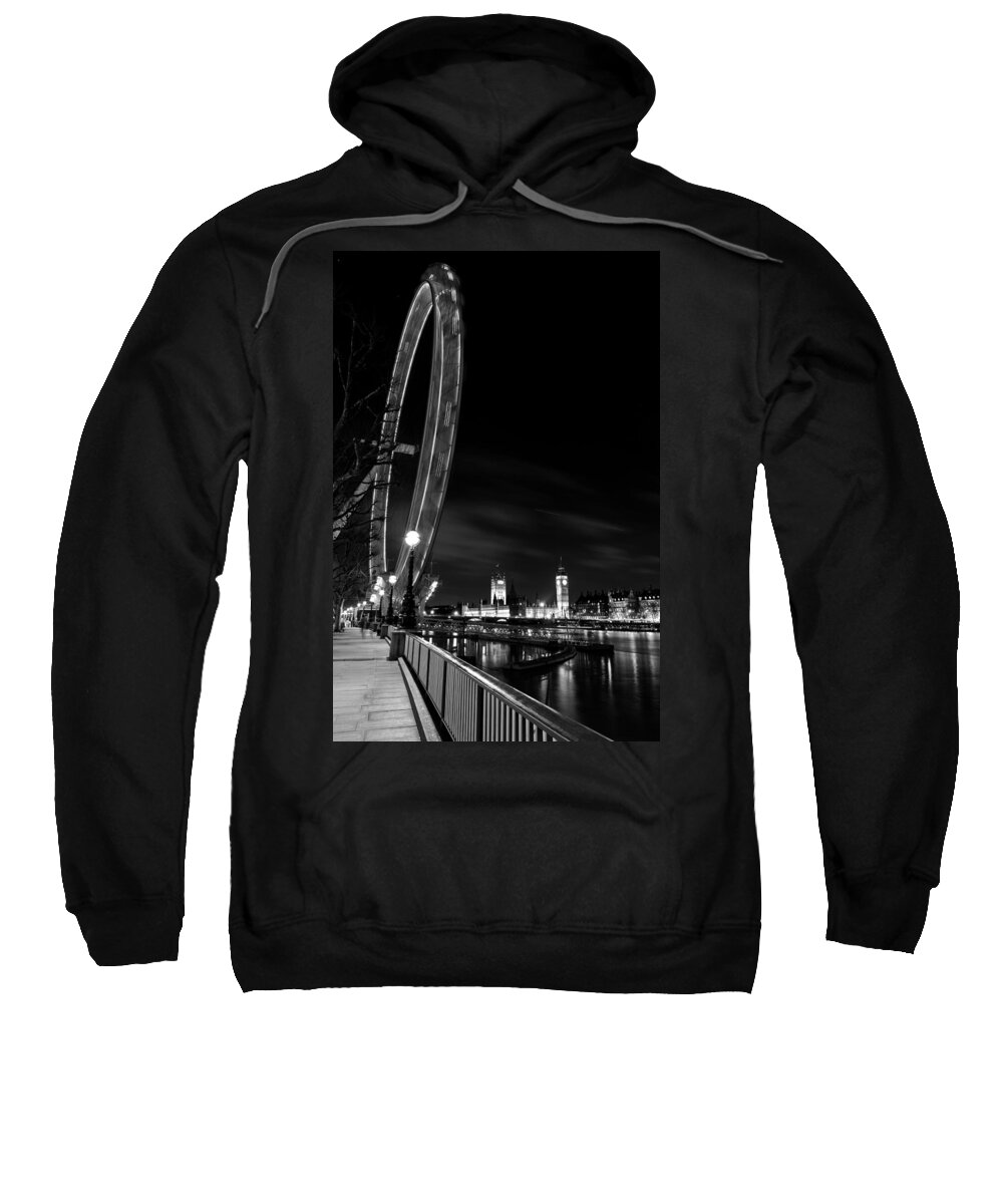 London Eye Sweatshirt featuring the photograph London Eye And London View #1 by David Pyatt