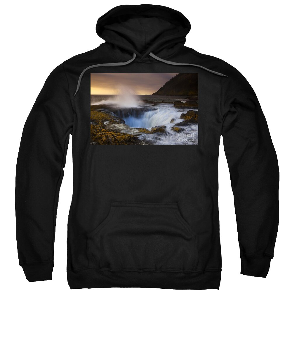 Coast Sweatshirt featuring the photograph Thor's Well #1 by Keith Kapple