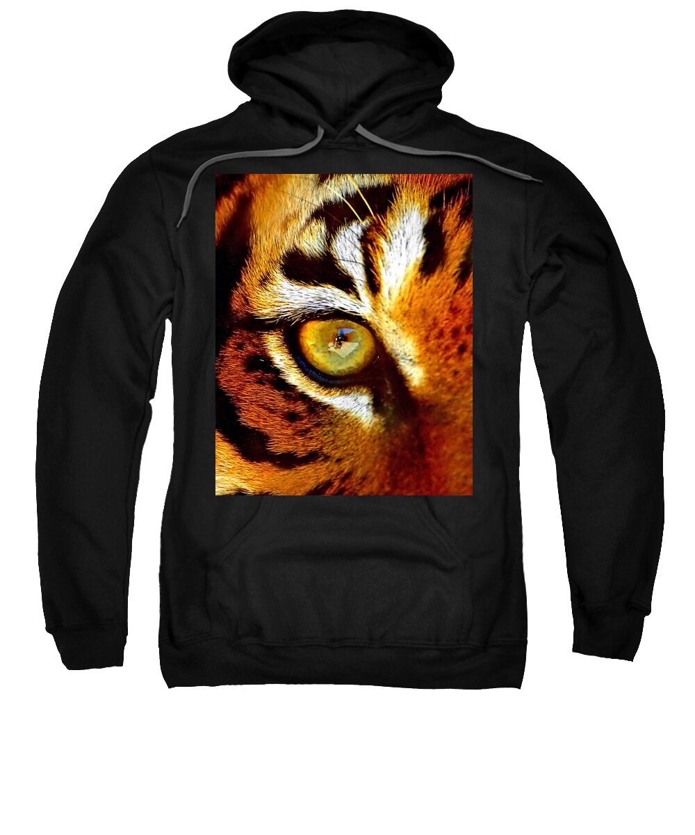 Tiger Sweatshirt featuring the photograph Tigers Eye #1 by Marlo Horne