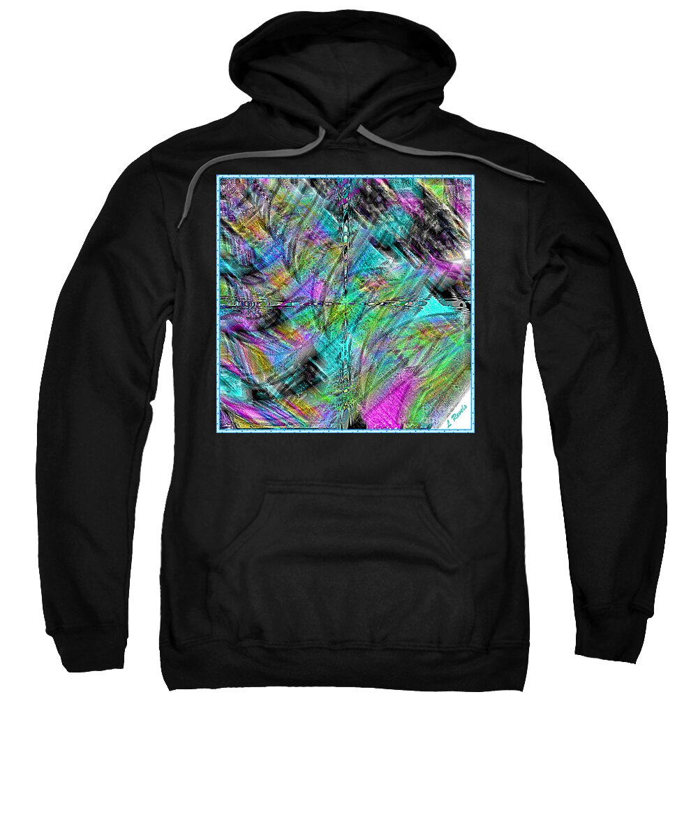 Abstract Sweatshirt featuring the digital art Abstract in Chalk by Leslie Revels