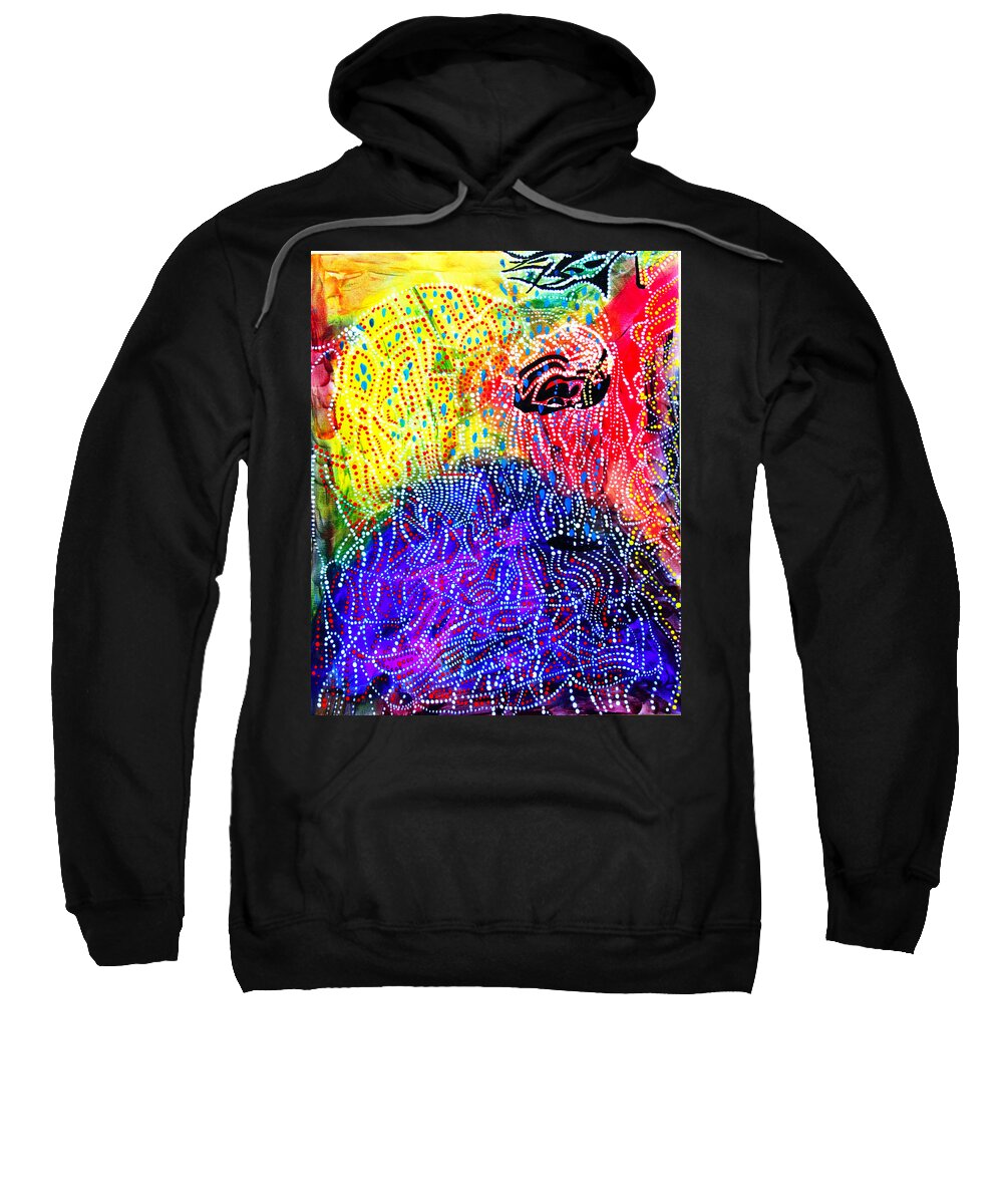 Jesus Sweatshirt featuring the painting Baptism of The Lord Jesus by Gloria Ssali