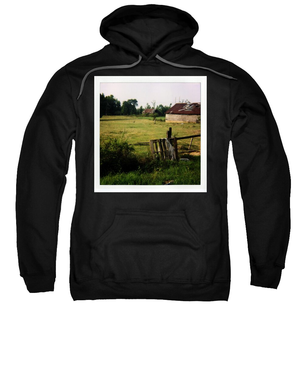 Andy Warhol Sweatshirt featuring the photograph Barn- La Hwy 145 by Doug Duffey