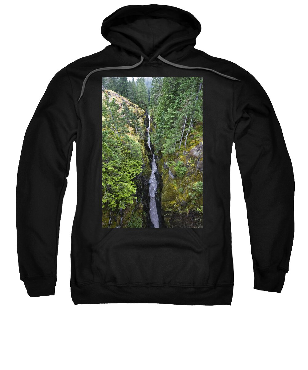 Mp Sweatshirt featuring the photograph Box Canyon With Flowing Stream, Mount by Konrad Wothe