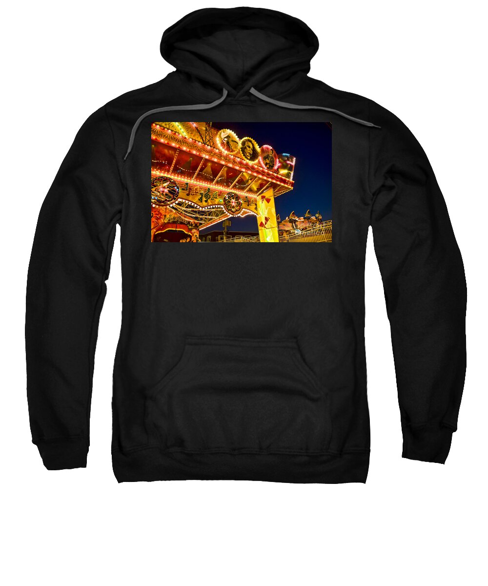 Boardwalk Sweatshirt featuring the photograph Carnival Ride by John Greim