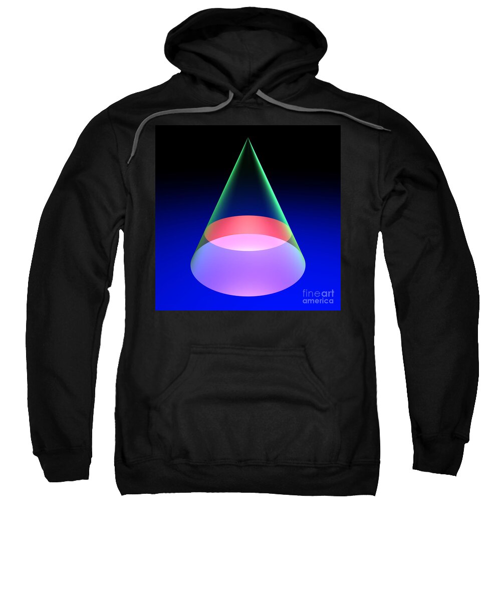 Circle Sweatshirt featuring the digital art Conic Section Circle 6 by Russell Kightley