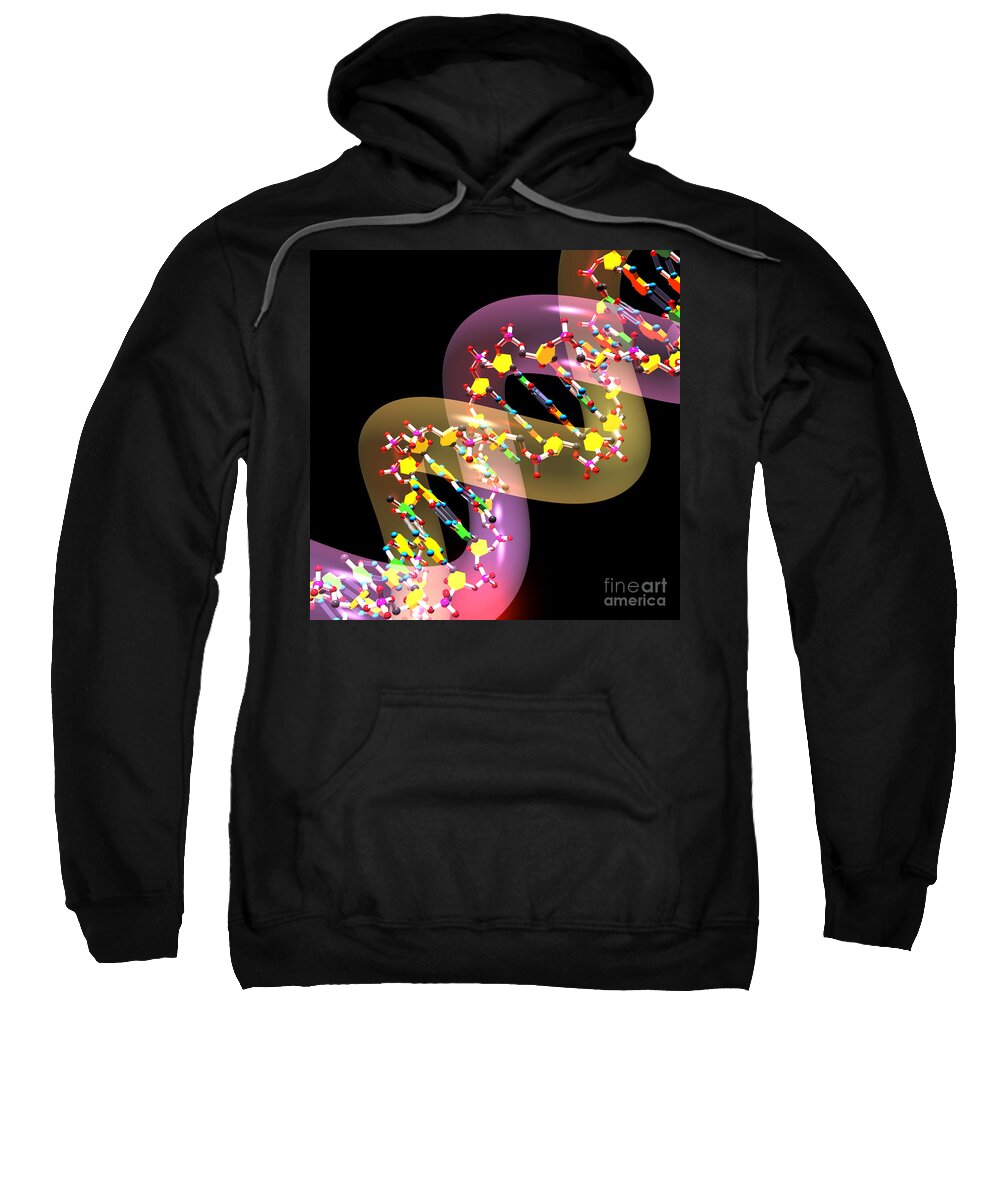 Acid Sweatshirt featuring the digital art Dna 38 by Russell Kightley