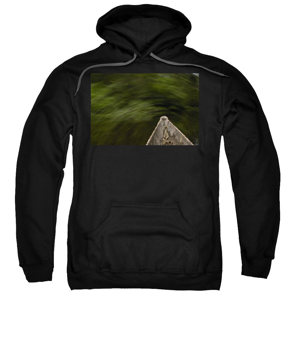 Mp Sweatshirt featuring the photograph Dugout Canoe In Blackwater Stream by Pete Oxford