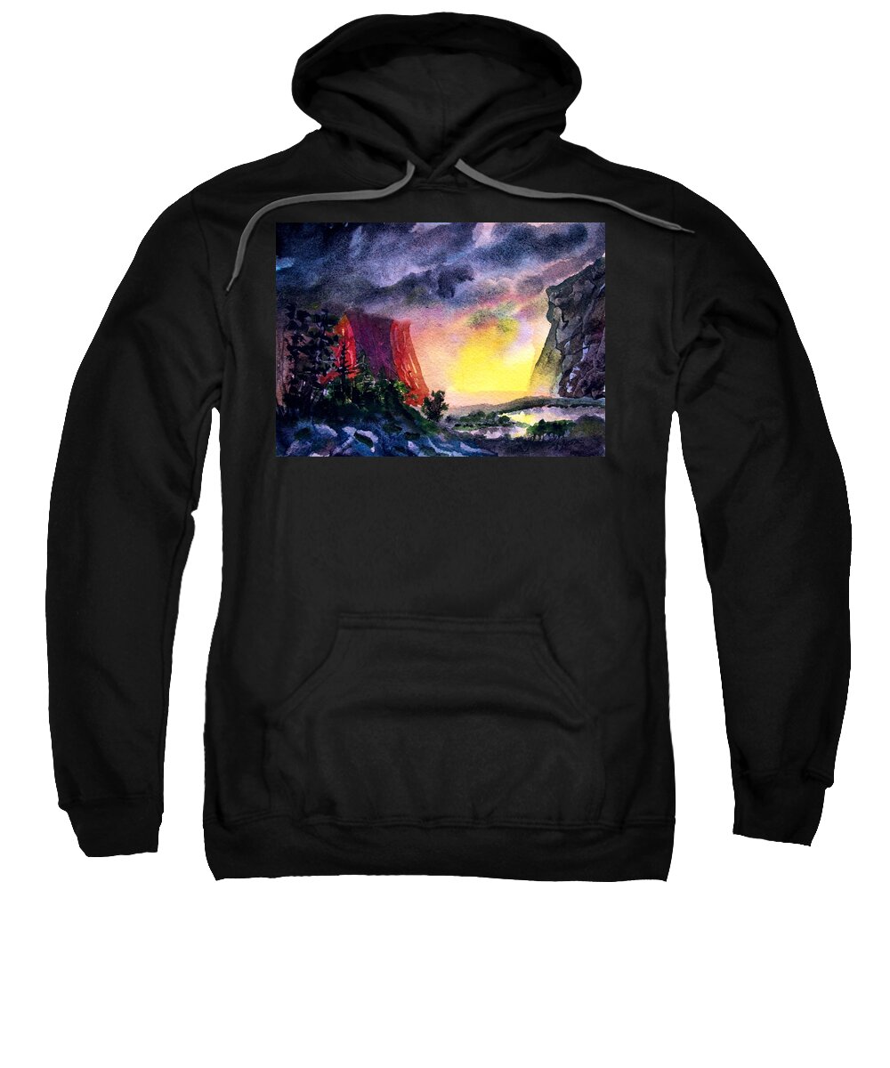 Clouds Sweatshirt featuring the painting Epitome of Light by Frank SantAgata