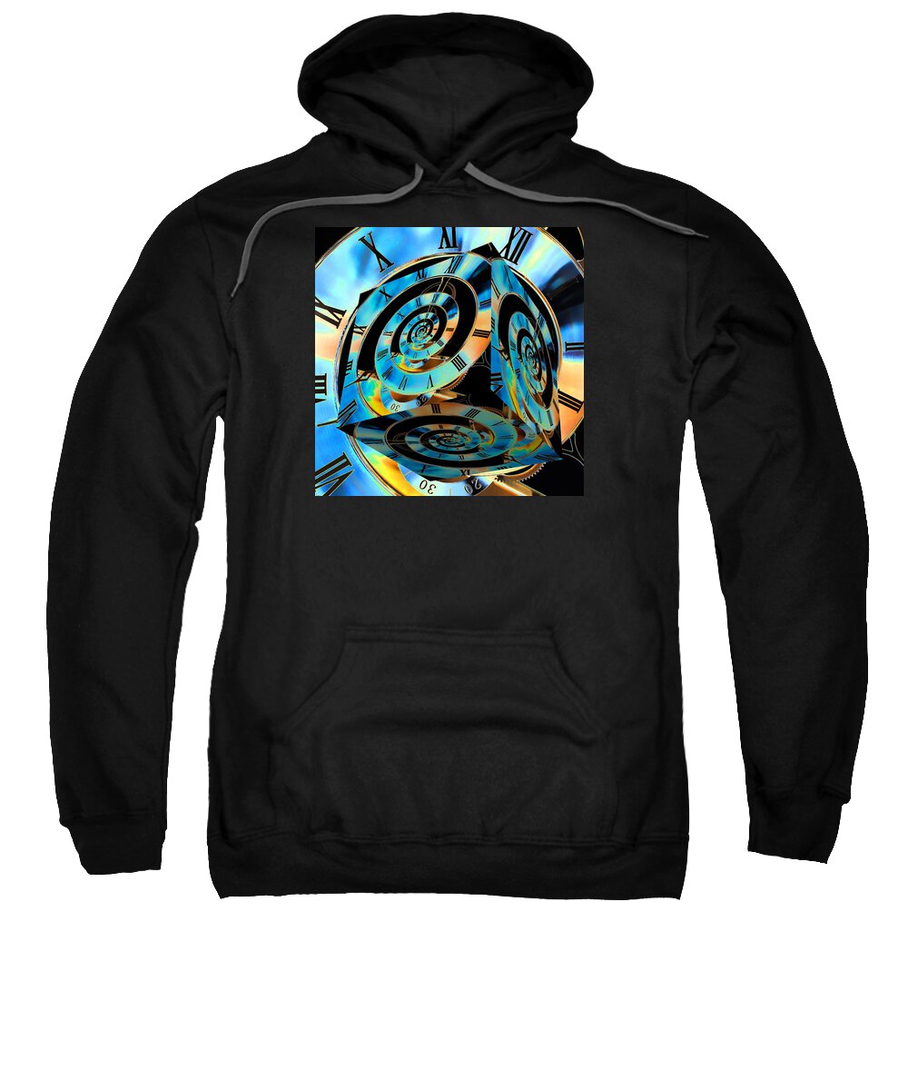 Clock Sweatshirt featuring the photograph Infinity Time Cube by Steve Purnell