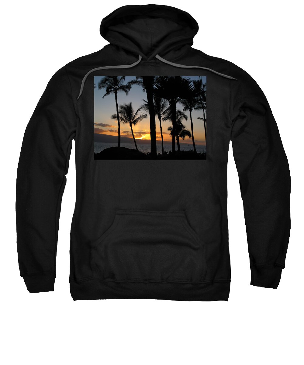 Maui Sweatshirt featuring the photograph Ka'anapali Sunset by Kathy Corday