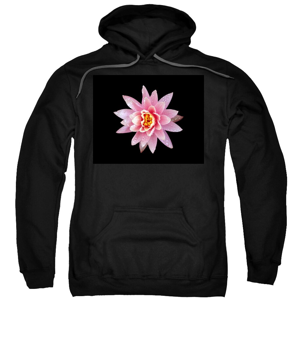 Lily Sweatshirt featuring the photograph Lily on Black by Bill Barber