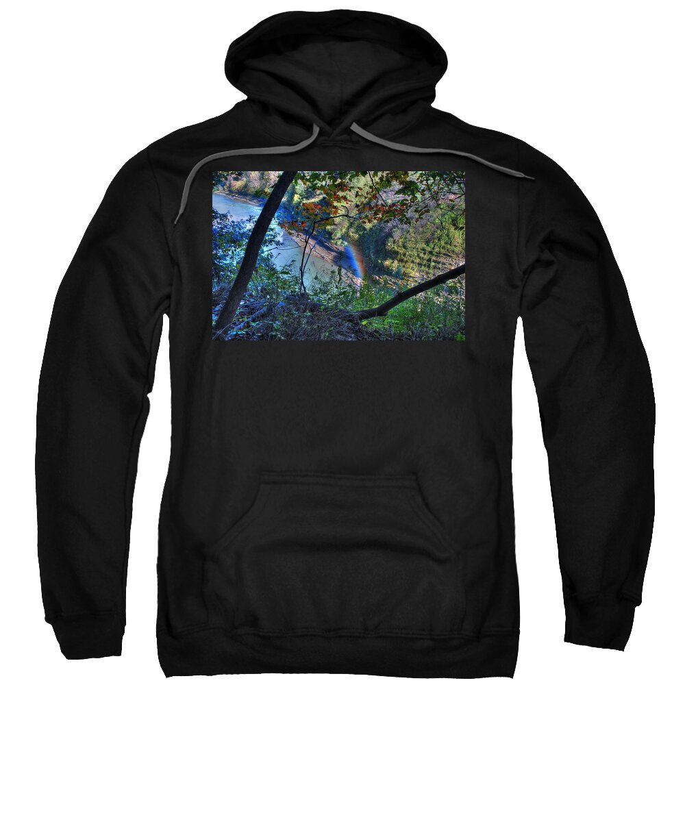  Sweatshirt featuring the photograph Rainbow Through the Rough by Michael Frank Jr