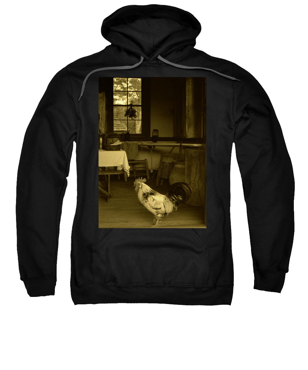 Louisiana Sweatshirt featuring the photograph Rooster In The Kitchen by Doug Duffey