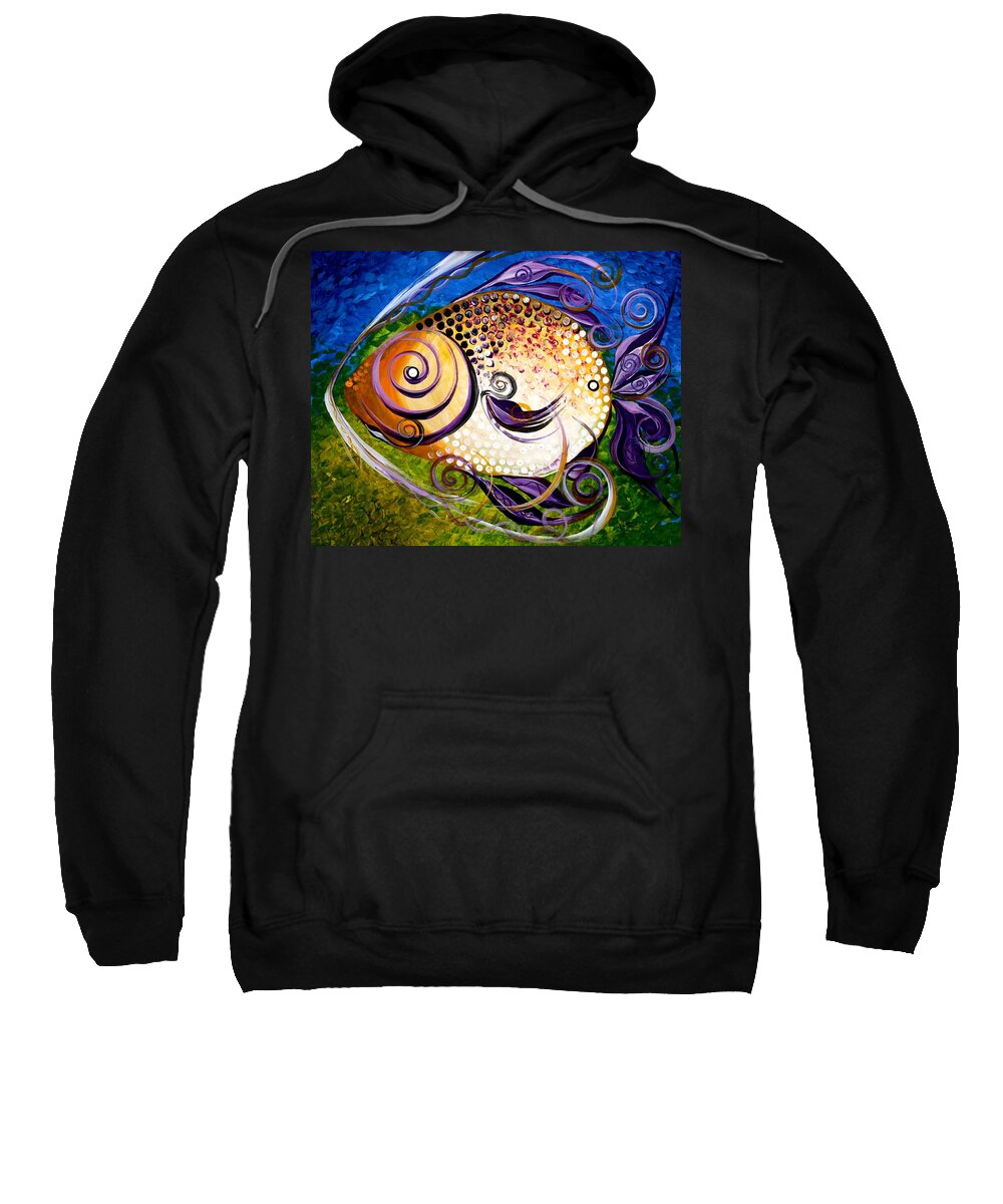 Fish Paintings Sweatshirt featuring the painting Seagrass and Sultry Non-Subtlety by J Vincent Scarpace