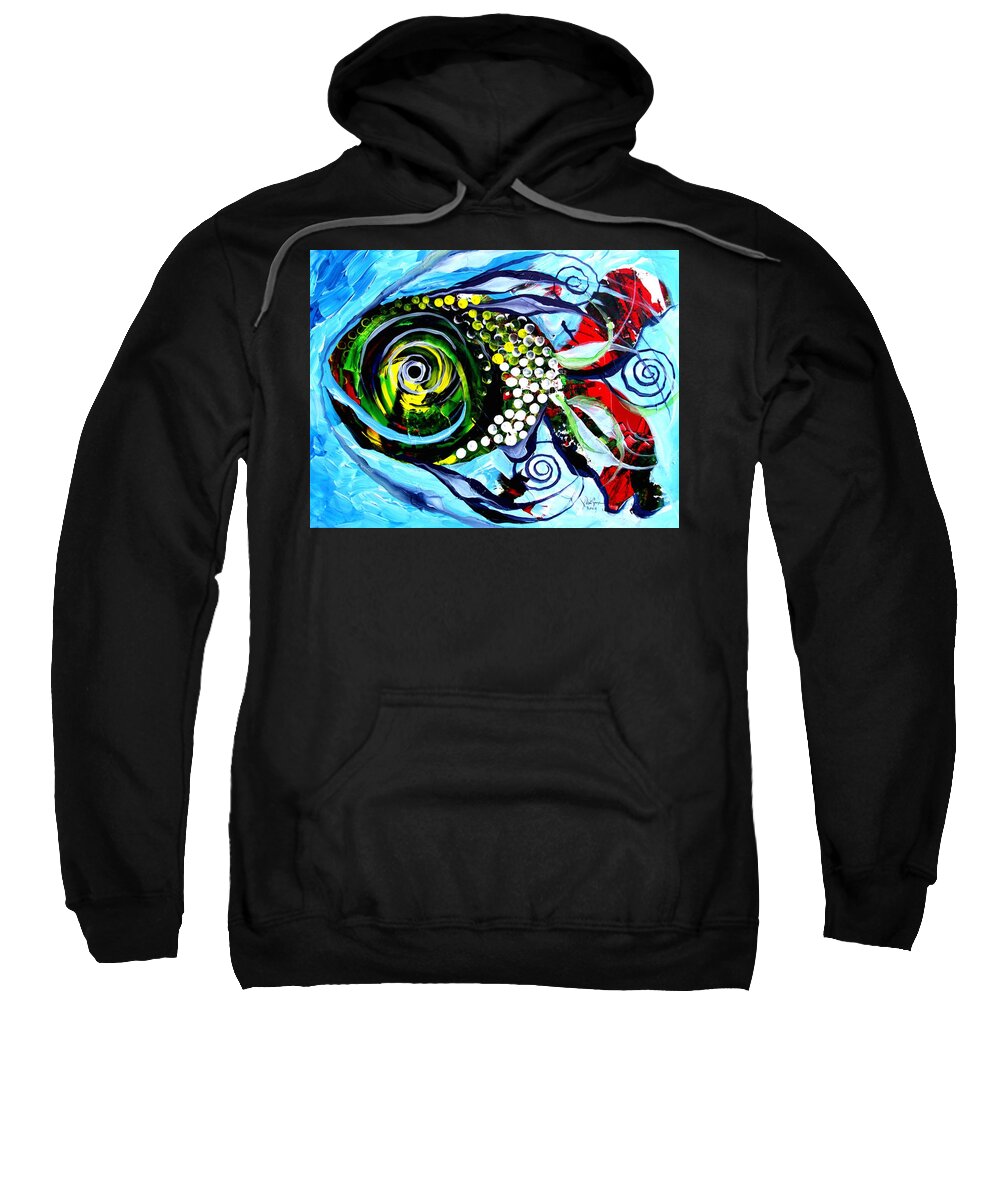 Fish Sweatshirt featuring the painting The Gift of Inner Beauty by J Vincent Scarpace