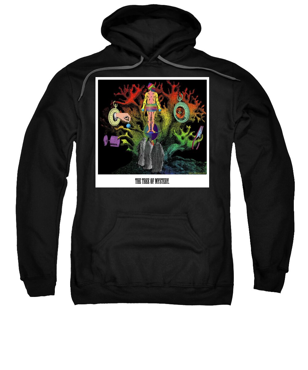 Digital Collage Sweatshirt featuring the digital art The Tree of Mystery by Eric Edelman