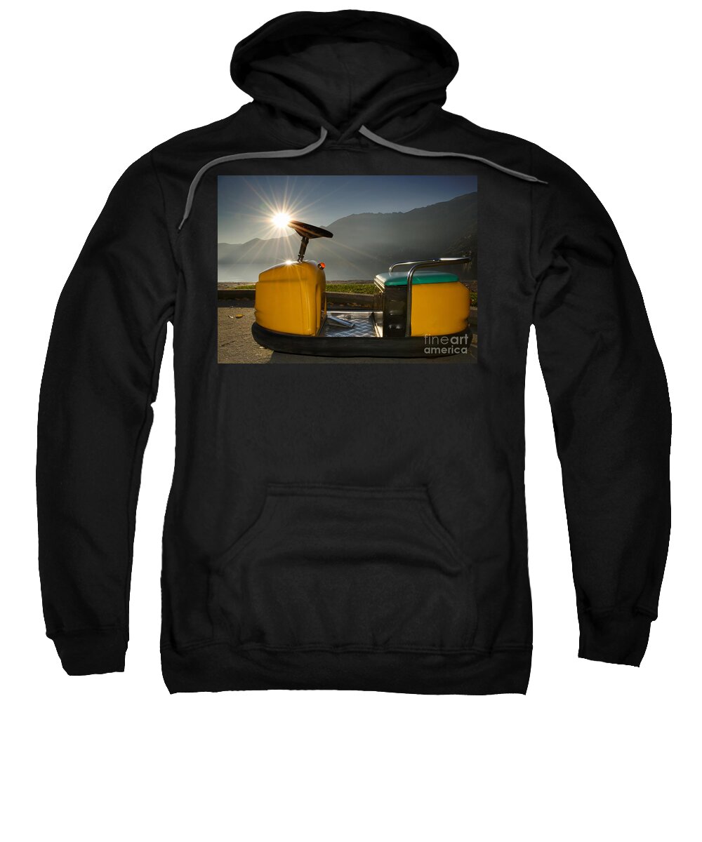 Toy Car Sweatshirt featuring the photograph Toy car in backlight by Mats Silvan