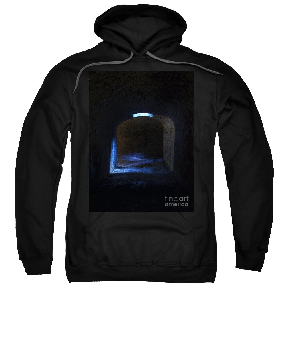 Tunnel Sweatshirt featuring the photograph Tunnel in blue by Steev Stamford
