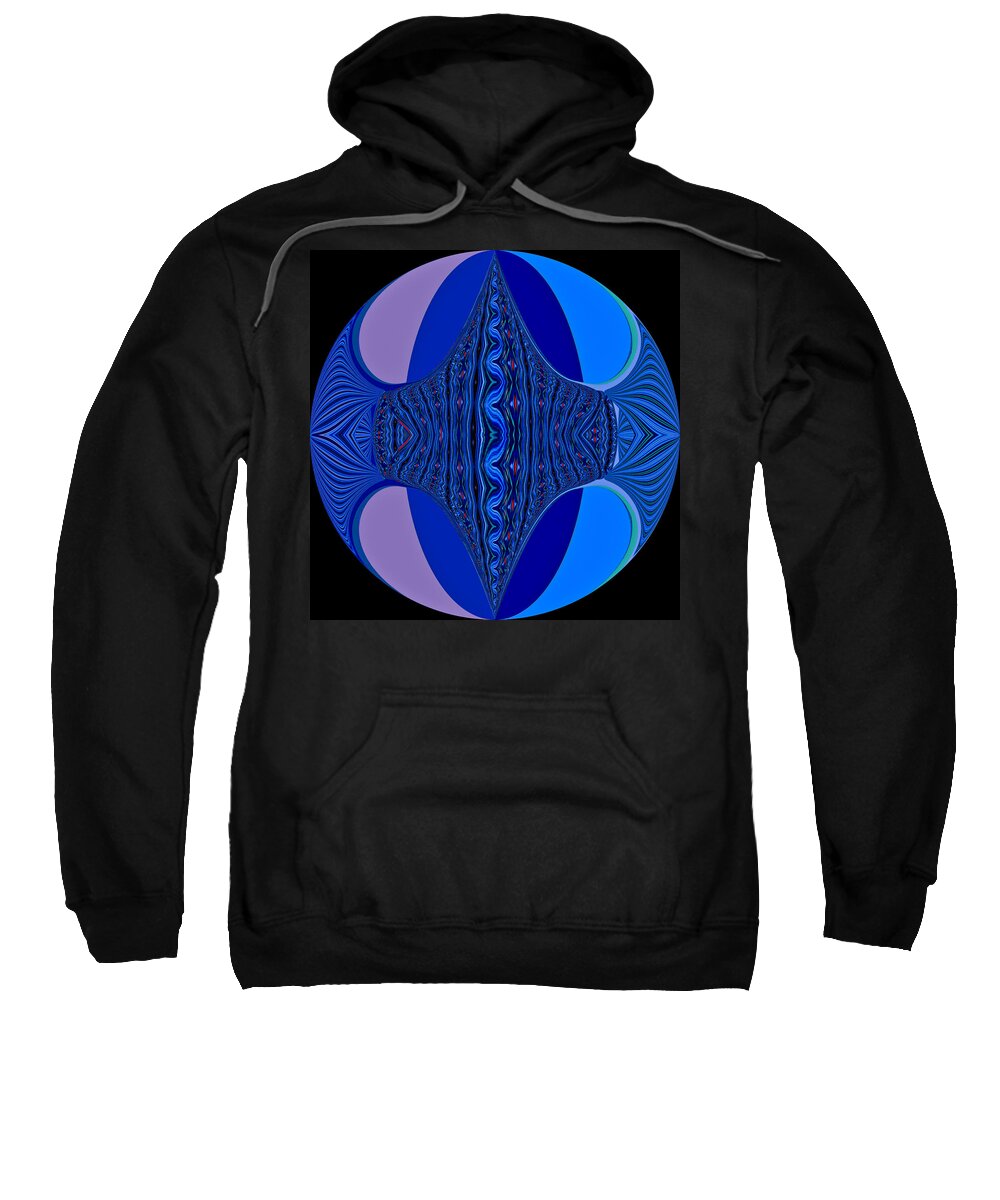 Geometric Sweatshirt featuring the digital art Universe X701 Bat Signal by Theodore Jones