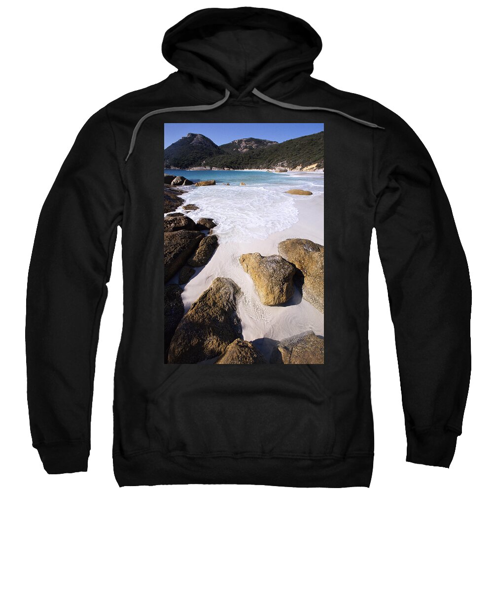 Mp Sweatshirt featuring the photograph White Sand Beach Surrounding Lagoon by Gerry Ellis