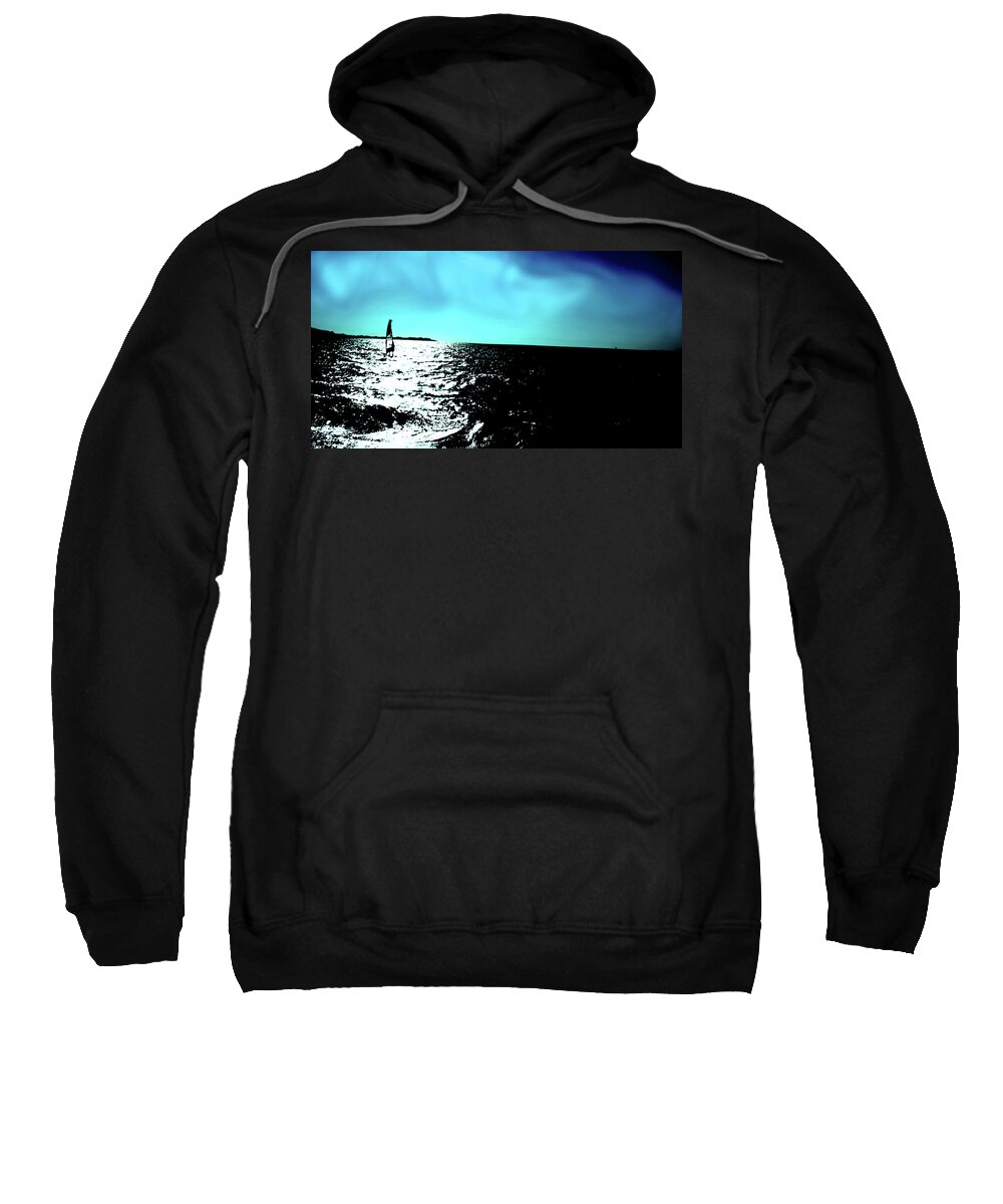 Greece Sweatshirt featuring the photograph Windsurfing Greece by La Dolce Vita