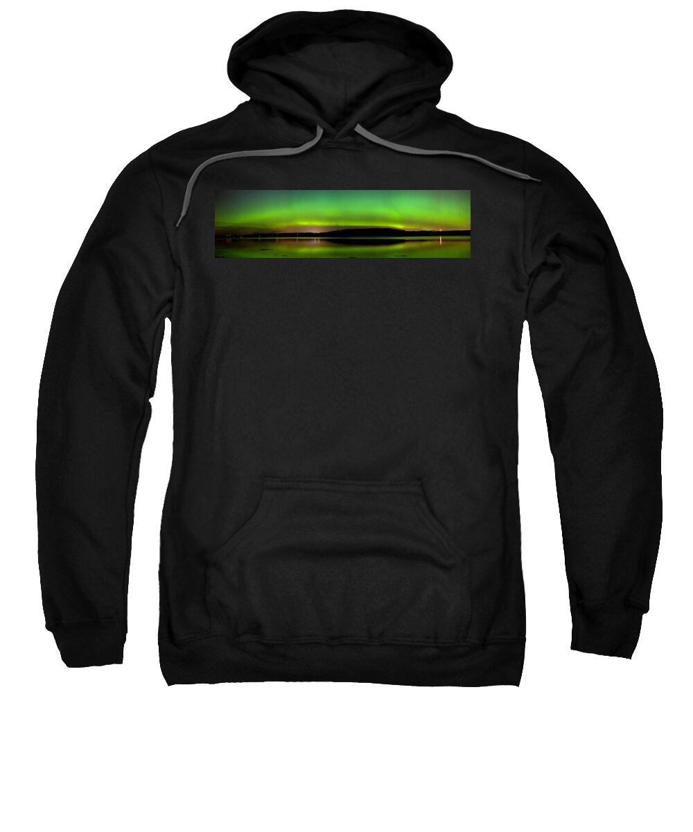 Aurora Borealis Sweatshirt featuring the photograph Aurora Over The Beauly Firth by Gavin Macrae