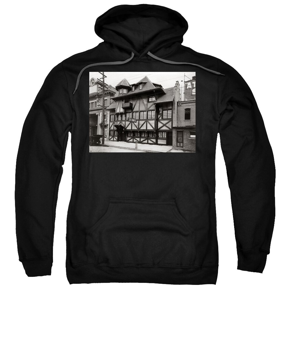 Scranton Sweatshirt featuring the photograph Scranton PA Zenke's Alt Heidelberg Restaurant early 1900s by Arthur Miller