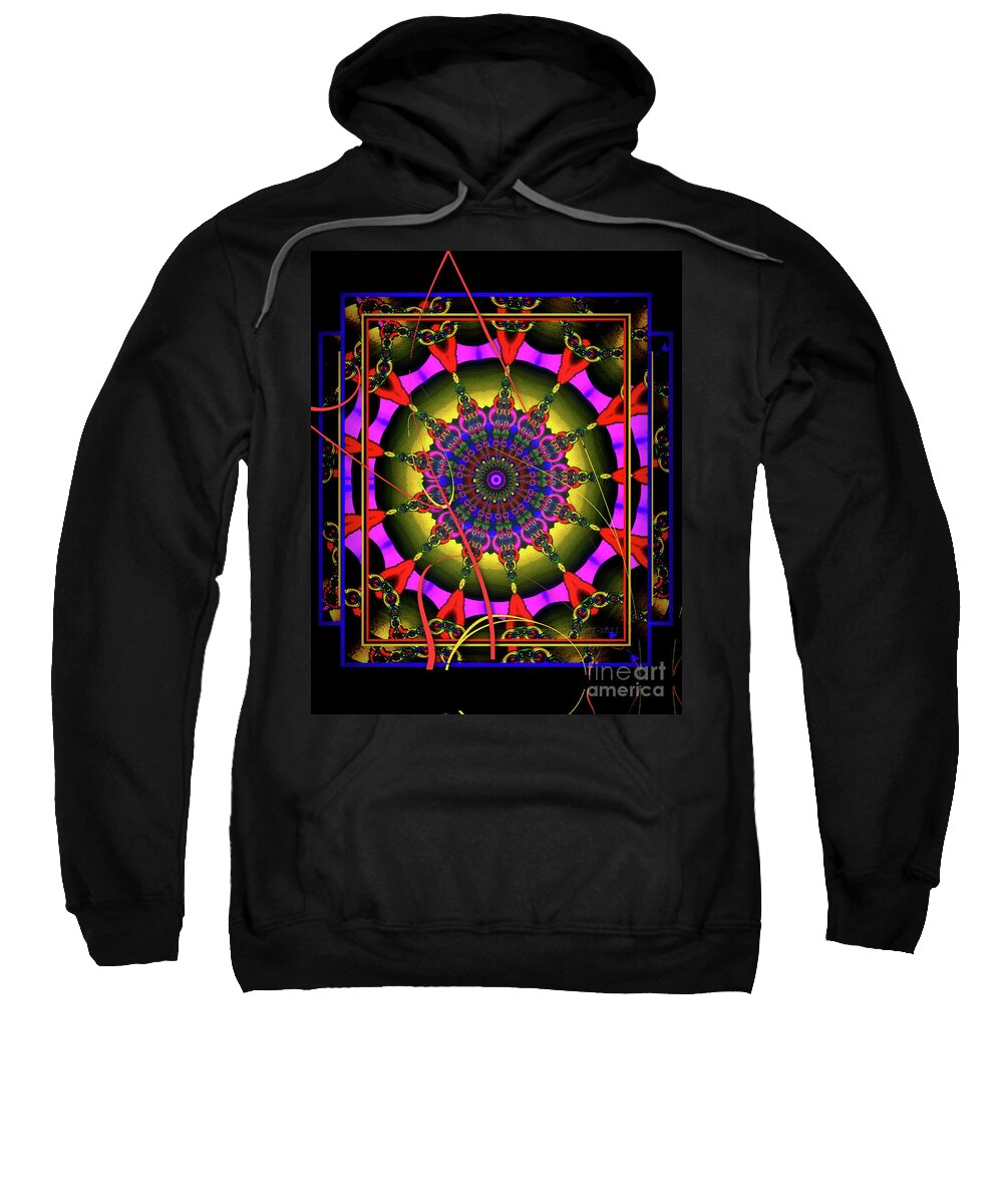 Mandala Sweatshirt featuring the digital art 002 - Mandala by Mimulux Patricia No