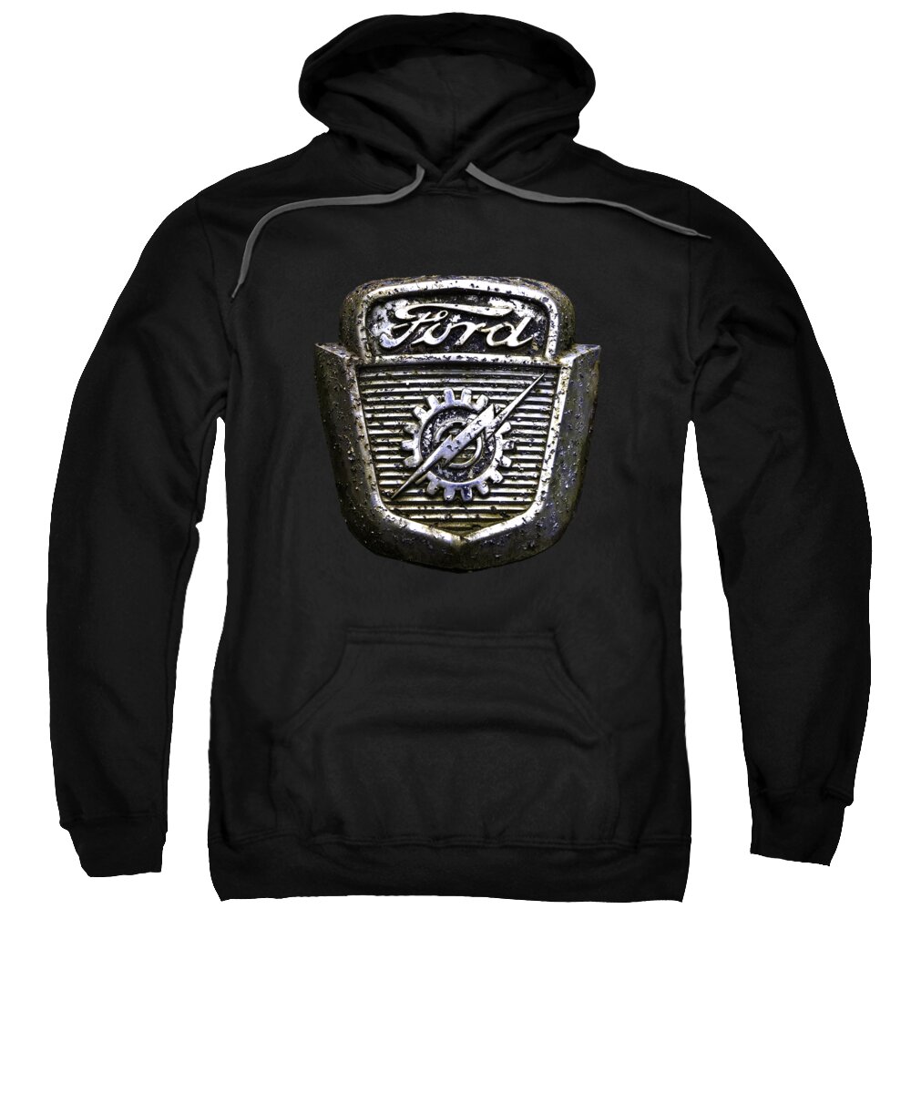 Ford Sweatshirt featuring the photograph Ford Emblem by Debra and Dave Vanderlaan