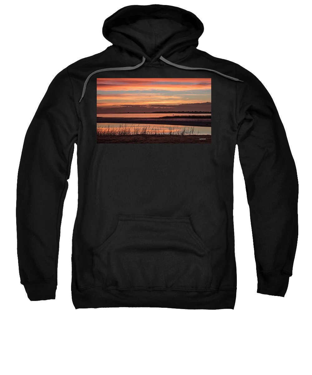 Sunrise Prints Sweatshirt featuring the photograph Inlet Watch Sunrise #2 by Phil Mancuso