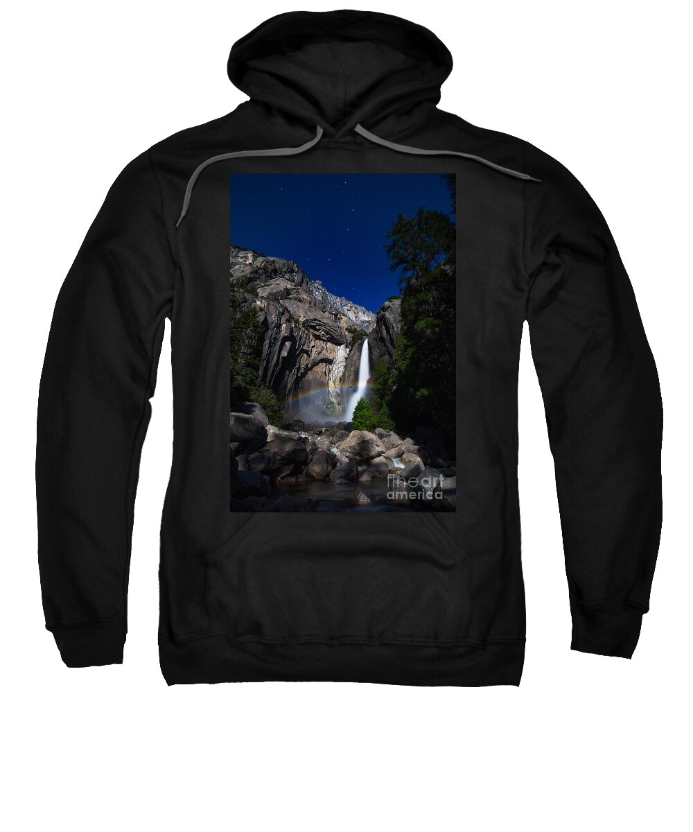 Yosemite Sweatshirt featuring the photograph Lunar Rainbow #1 by Anthony Michael Bonafede