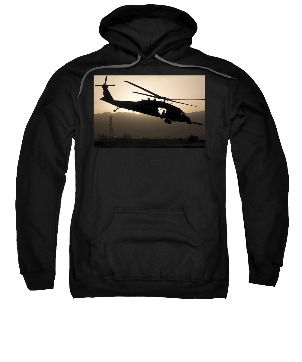 Sikorsky Hh-60 Pave Hawk Sweatshirt featuring the digital art Sikorsky HH-60 Pave Hawk #1 by Super Lovely