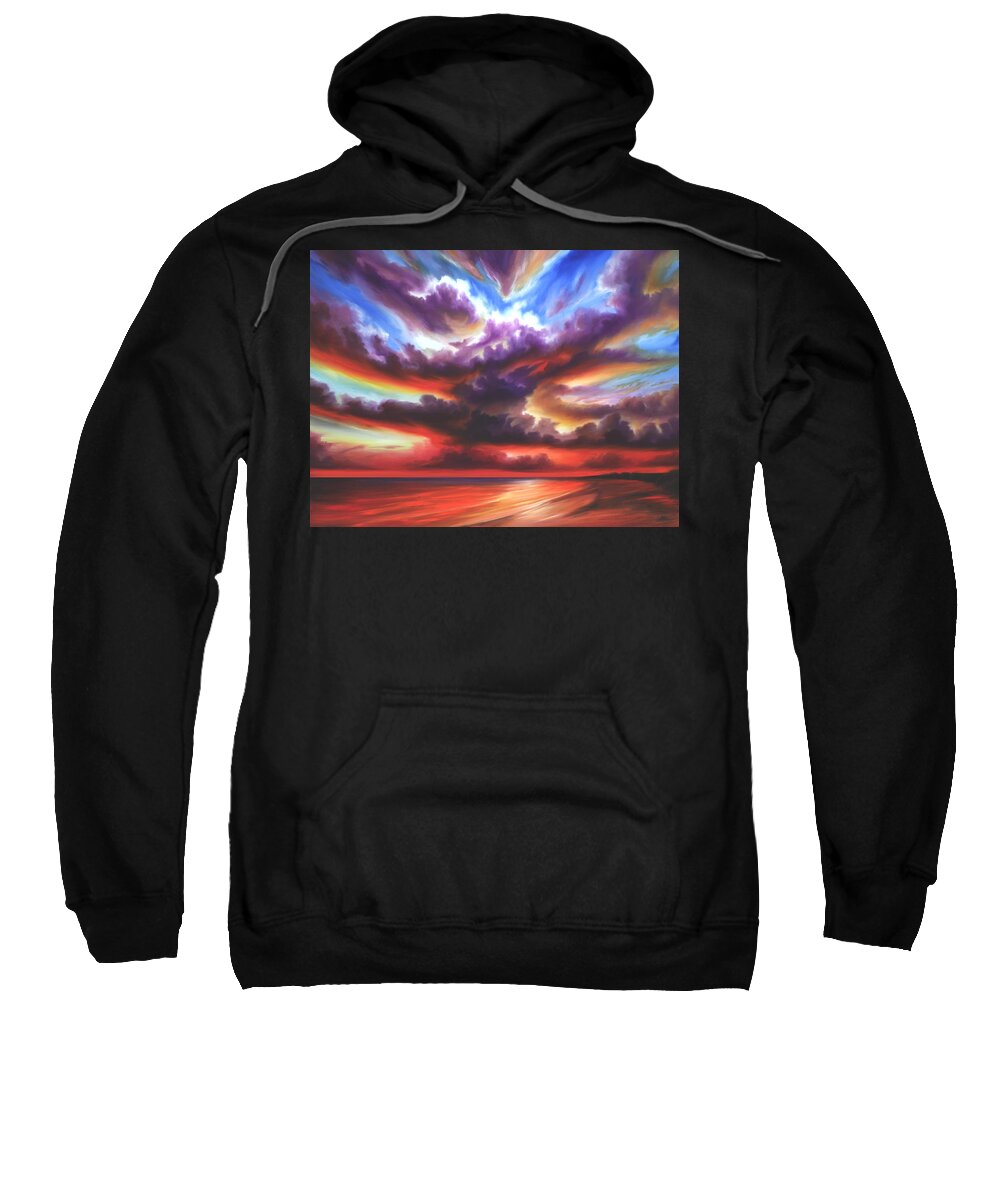 Sunrise Sweatshirt featuring the painting Skyburst #1 by James Hill