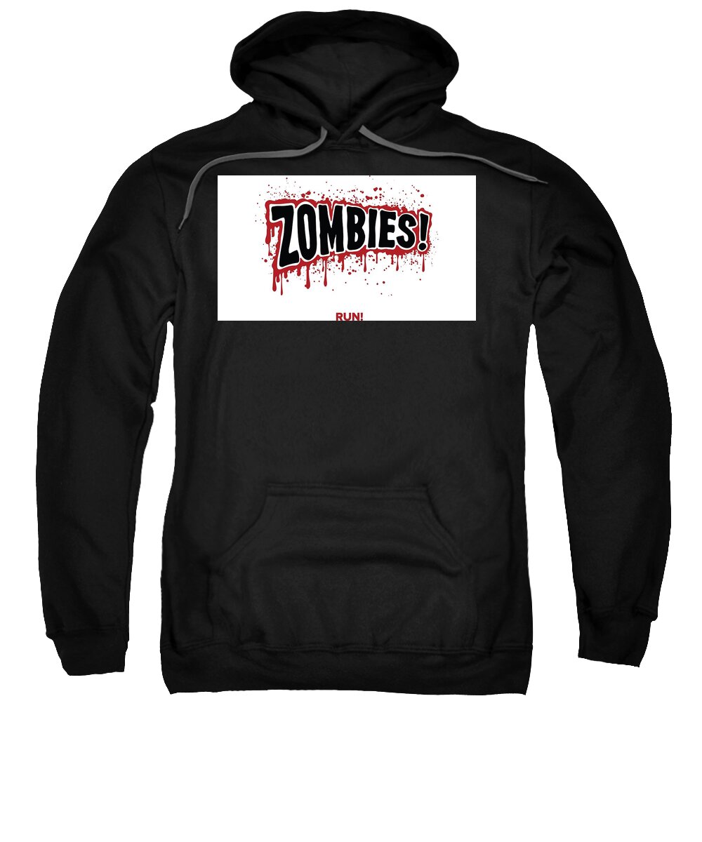 Zombie Sweatshirt featuring the digital art Zombie #10 by Super Lovely