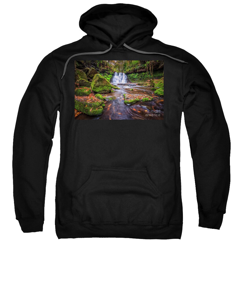 Waterfall Sweatshirt featuring the photograph Goit Stock Waterfall #11 by Mariusz Talarek