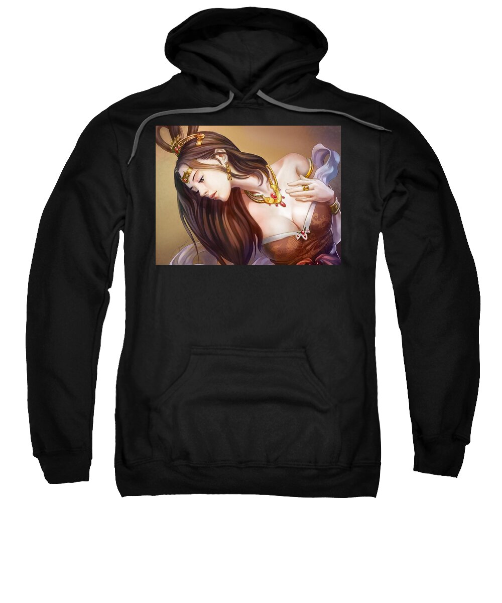 Women Sweatshirt featuring the digital art Women #123 by Super Lovely