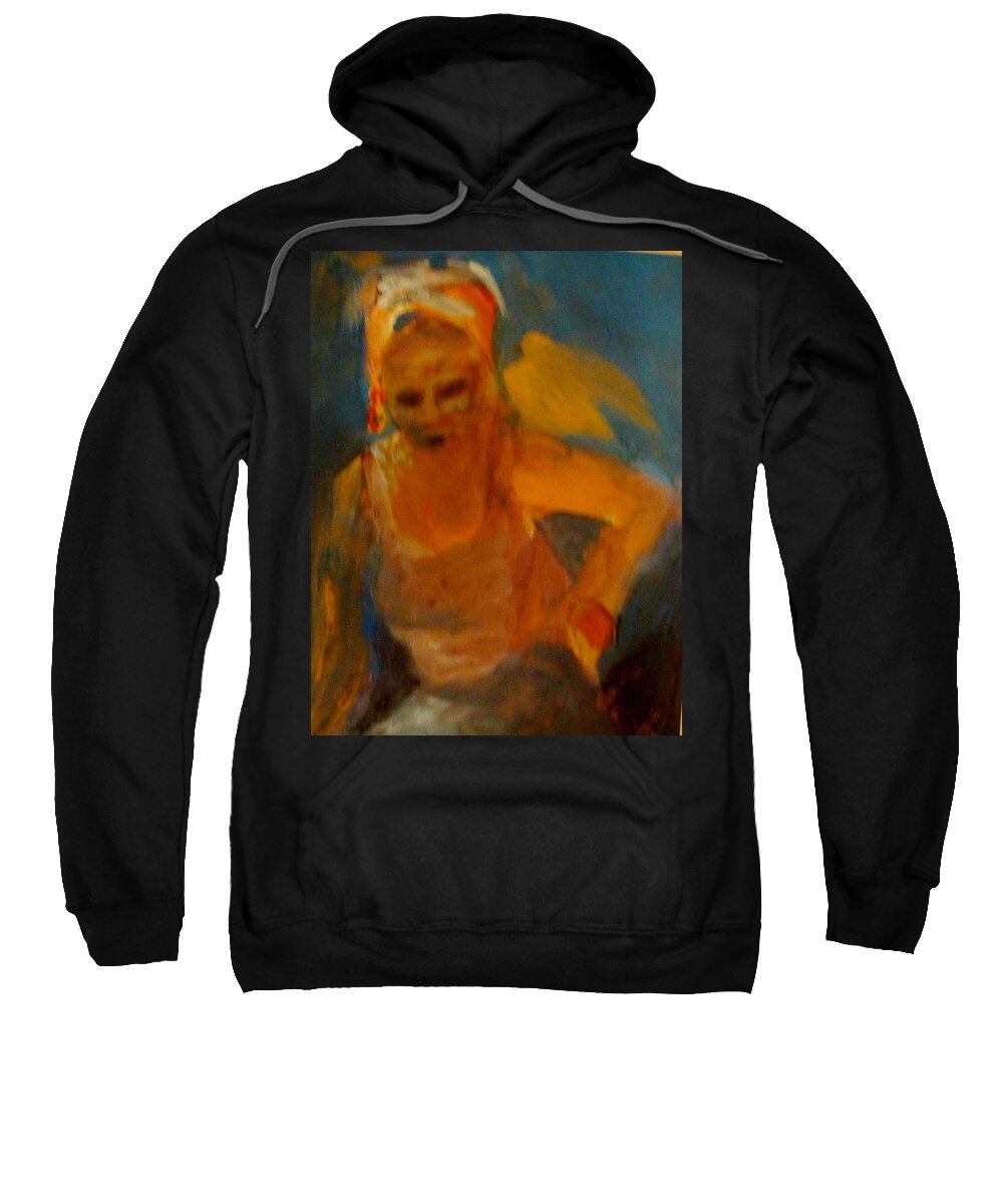 Women Sweatshirt featuring the painting Bird on my Shoulder #2 by Carole Johnson