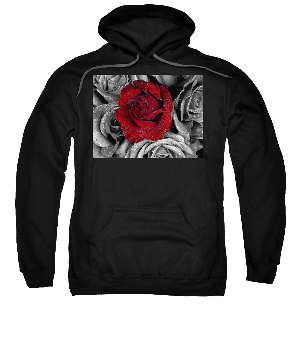 Rose Sweatshirt featuring the digital art Rose #29 by Maye Loeser