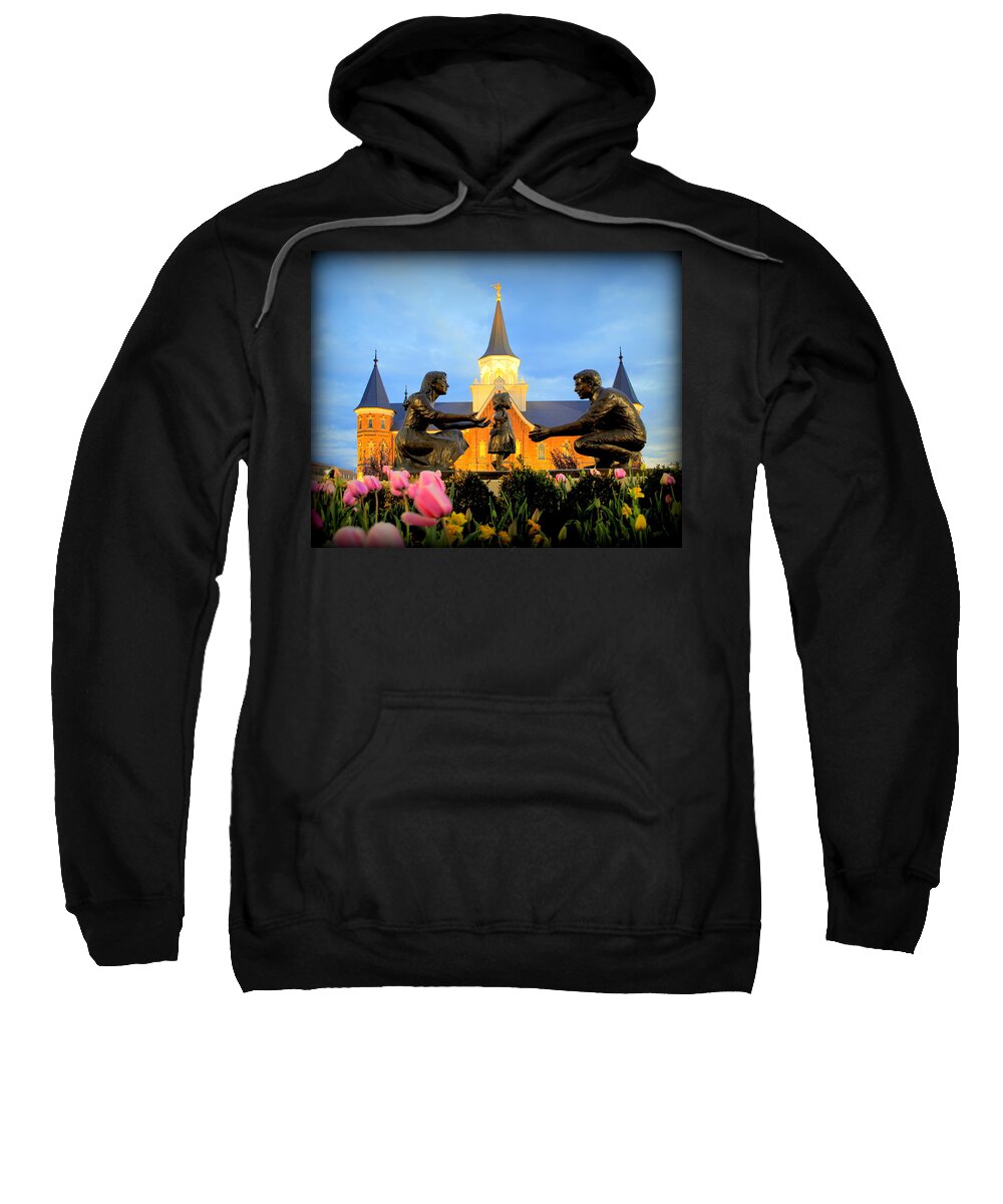 Temple Sweatshirt featuring the photograph Provo City Center LDS Temple #3 by Nathan Abbott
