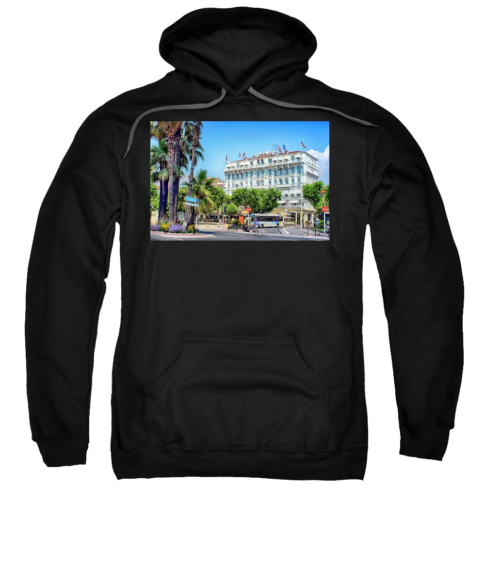 Hotel Splendid Sweatshirt featuring the photograph Cannes South of France. #4 by Chris Smith