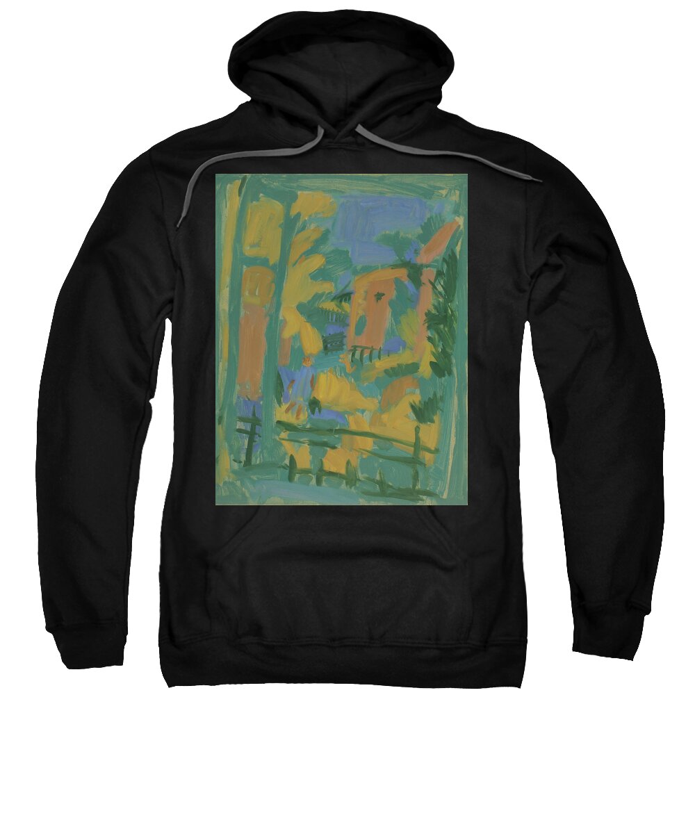 Park Sweatshirt featuring the painting Window #3 by Robert Nizamov