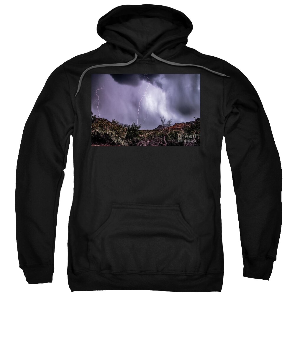 Lightning Sweatshirt featuring the photograph Lightning #12 by Mark Jackson