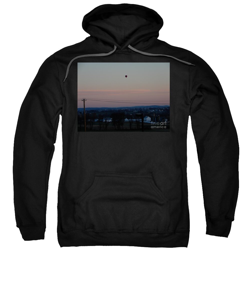 Amish Sweatshirt featuring the photograph A Morning Hot Air Balloon Ride by Christine Clark