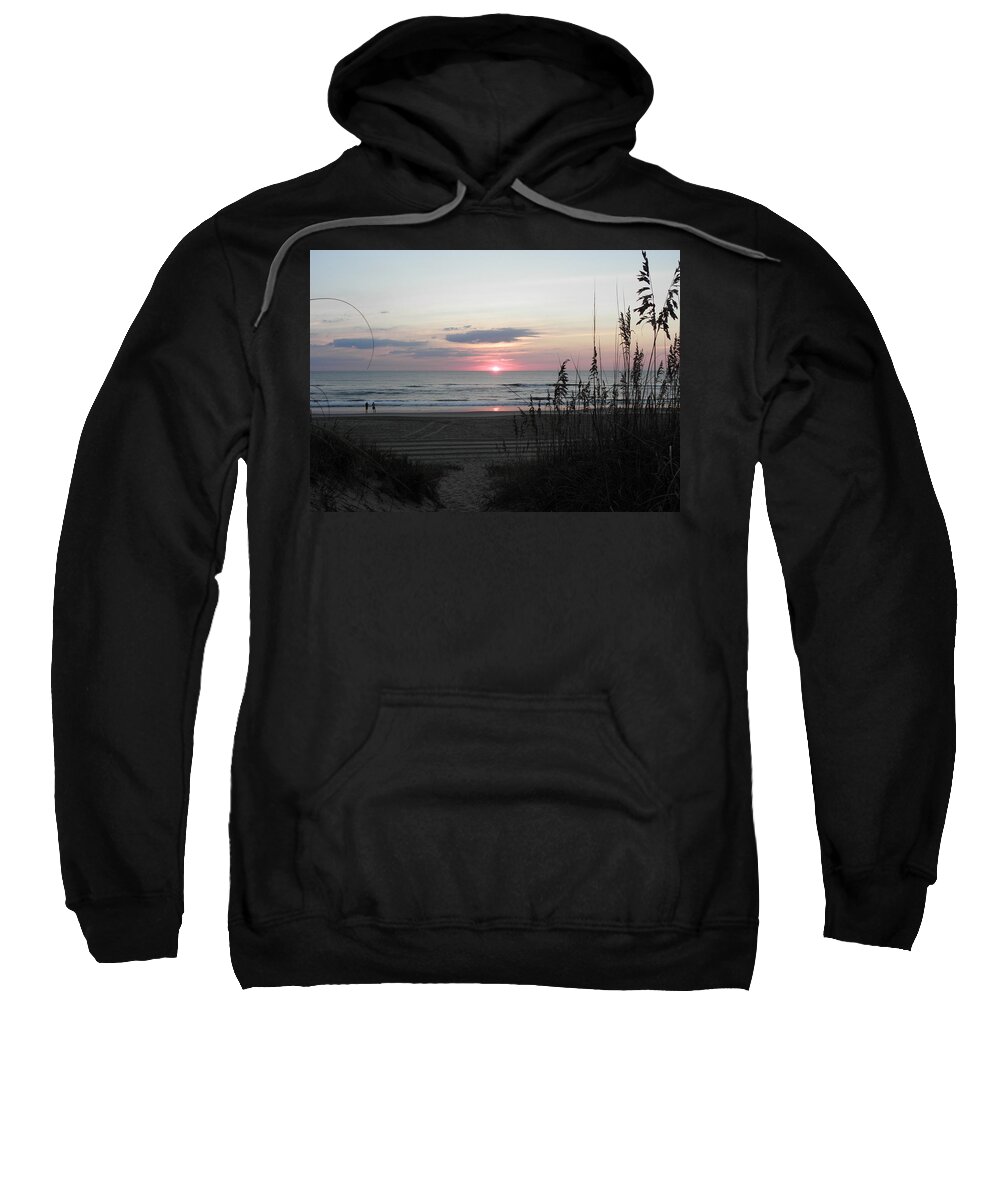 Sunrise Sweatshirt featuring the photograph A Morning Stroll At Sunrise by Kim Galluzzo